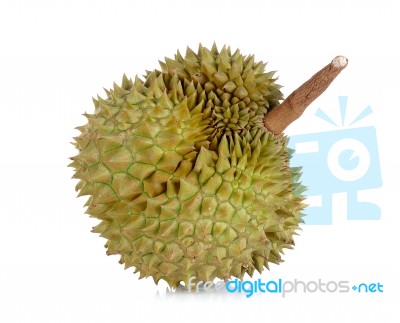 Durian Isolated On The White Background Stock Photo