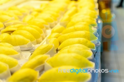 Durian Lobe King Of Fruit Stock Photo