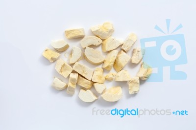 Durian Zibethinus King Of Fruit Freeze Dry On White Background Stock Photo