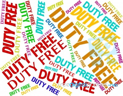 Duty Free Indicating Vat Word And Text Stock Image