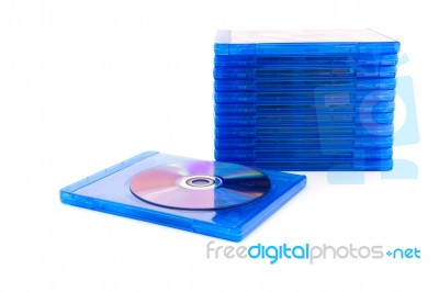 Dvd Box With Disc Stock Photo