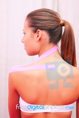 Dynamic Functional Bandage With Taping Stock Photo