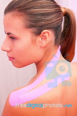 Dynamic Functional Bandage With Taping Stock Photo