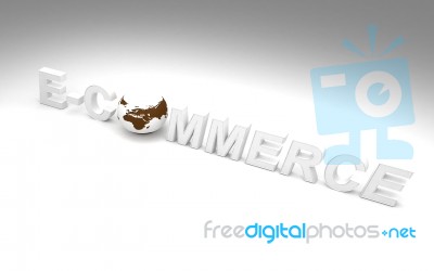 E Commerce With Earth Stock Image