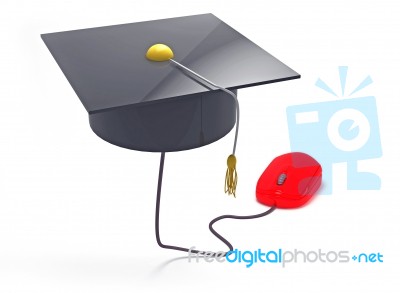 E-learning Graduation Stock Photo Stock Image