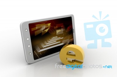 E-learning On Digital Tablet, The Concept E-learning Stock Image