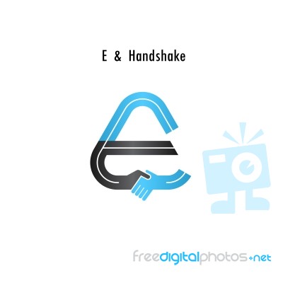 E- Letter Icon Abstract Logo Design  Template Stock Image