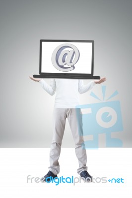 E-mail Man Stock Photo