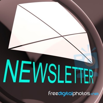 E-mail Newsletter Shows Letter Mailed Electronically Worldwide Stock Image