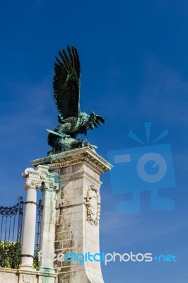 Eagle Statue In Buda Palace In Budapest Hungary Stock Photo