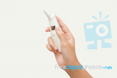 Ear Infrared Thermometer Stock Photo