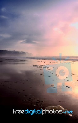 Early Morning Beach Stock Photo