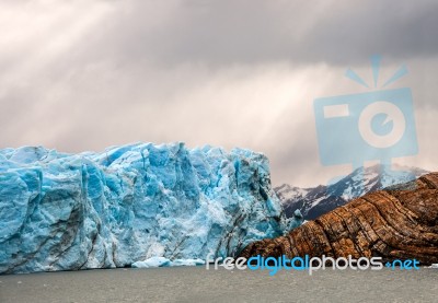 Early Morning On The Glacier Perito Moreno, Argentina Stock Photo