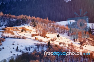 Early Spring In Mountains Stock Photo