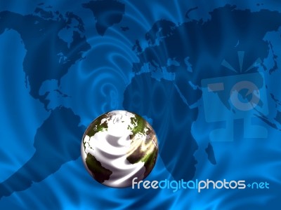 Earth And Bubble Stock Image