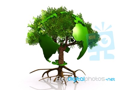 Earth And Tree Stock Image