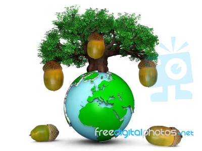 Earth And Tree Stock Image