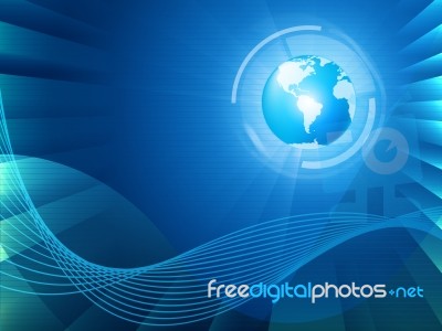 Earth Background Means Global Communications Or Connections
 Stock Image