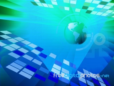 Earth Background Shows Global Digital Art Or Design
 Stock Image