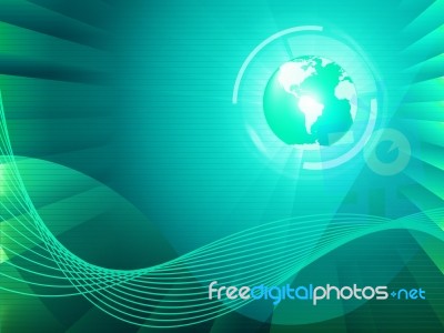 Earth Background Shows Global Transfer And Communication
 Stock Image