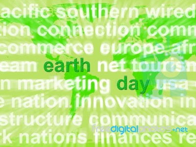 Earth Day Words Stock Image