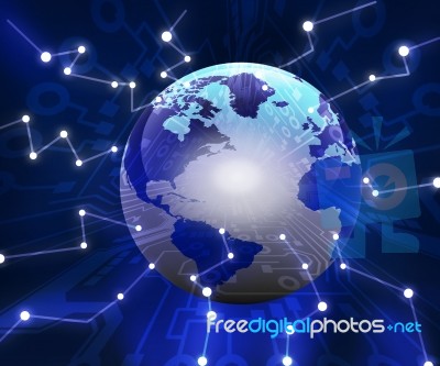 Earth & Fiber Optics Stock Image