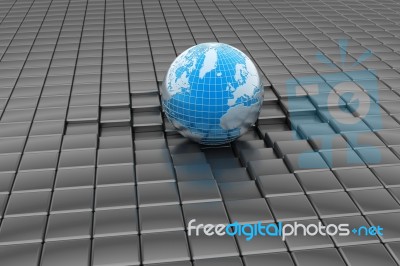 Earth In Abstract Background Stock Image