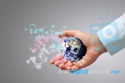 Earth In Hand Stock Image