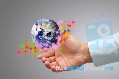 Earth In Hand Stock Image