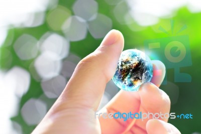 Earth In Hand Stock Photo