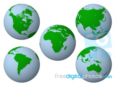 Earth Set Stock Image