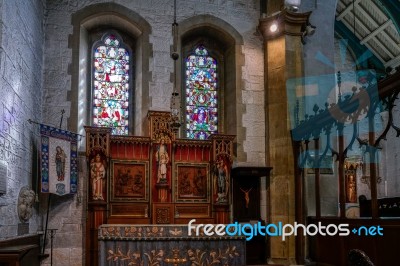 East Grinstead,  West Sussex/uk - August 18 :  Altar In St Swith… Stock Photo