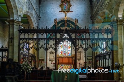 East Grinstead,  West Sussex/uk - August 18 :  Main Altar In St Stock Photo