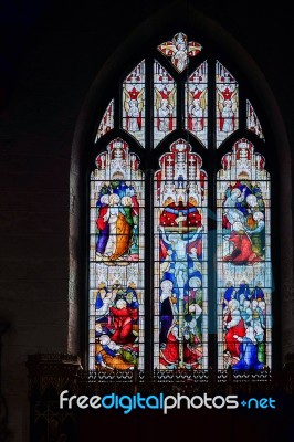 East Grinstead,  West Sussex/uk - August 18 :  Stained Glass Win… Stock Photo