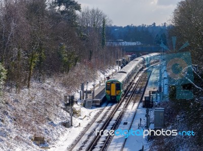 East Grinstead, West Sussex/uk - February 27 : Train At East Gri… Stock Photo