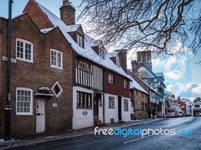 East Grinstead, West Sussex/uk - February 27 : View Of The High Stock Photo