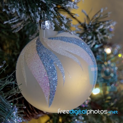 East Grinstead, West Sussex/uk - January 5 : Christmas Tree Deco… Stock Photo