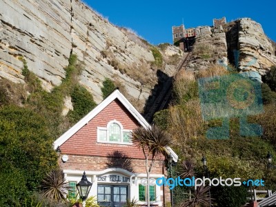 East Hill Funicular Railway In Hastings Stock Photo