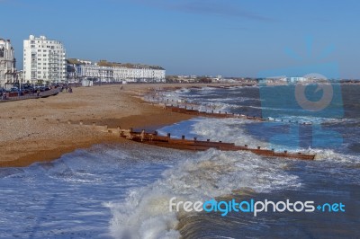 Eastbourne, East Sussex/uk - January 7 : View Of Buildings Along… Stock Photo