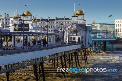 Eastbourne, East Sussex/uk - January 7 : View Of Eastbourne Pier… Stock Photo