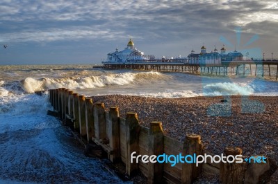 Eastbourne, East Sussex/uk - January 7 : View Of Eastbourne Pier… Stock Photo