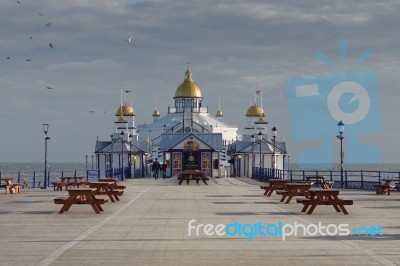 Eastbourne, East Sussex/uk - January 7 : View Of Eastbourne Pier… Stock Photo