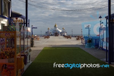 Eastbourne, East Sussex/uk - January 7 : View Of Eastbourne Pier… Stock Photo