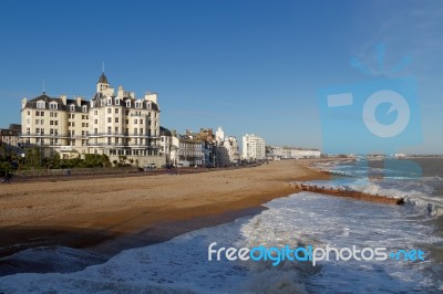 Eastbourne, East Sussex/uk - January 7 : View Of The Queens Hote… Stock Photo