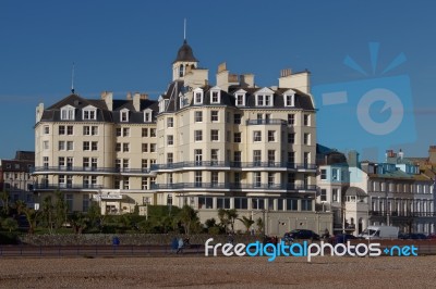 Eastbourne, East Sussex/uk - January 7 : View Of The Queens Hote… Stock Photo