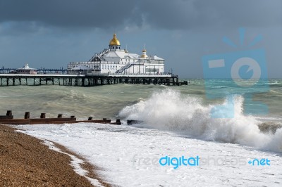 Eastbourne, East Sussex/uk - October 21 : Tail End Of Storm Bria… Stock Photo