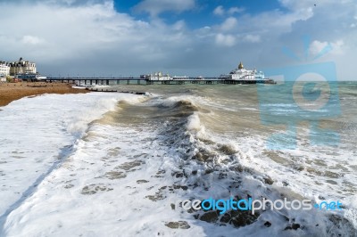 Eastbourne, East Sussex/uk - October 21 : Tail End Of Storm Bria… Stock Photo