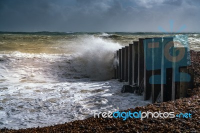 Eastbourne, East Sussex/uk - October 21 : Tail End Of Storm Bria… Stock Photo