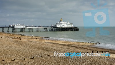 Eastbourne, Sussex/uk - February 19 : View Of The Pier In Eastbo… Stock Photo