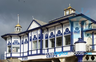 Eastbourne, Sussex/uk - February 19 : View Of The Pier In Eastbo… Stock Photo